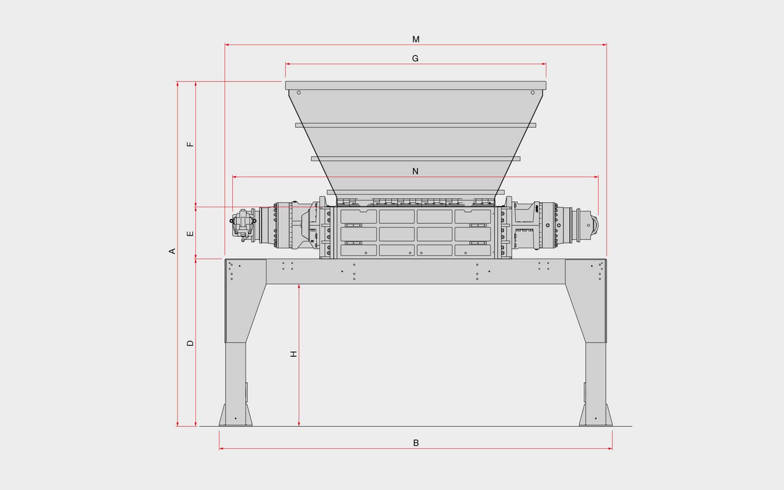 Products_isaratools_2-shaft-shredder-2R220-300HP_02 เครื่องบดย่อยเพลาคู่ หรือ เครื่องบดย่อย 2 เพลา 220ph Satrindtech ด้านหลัง