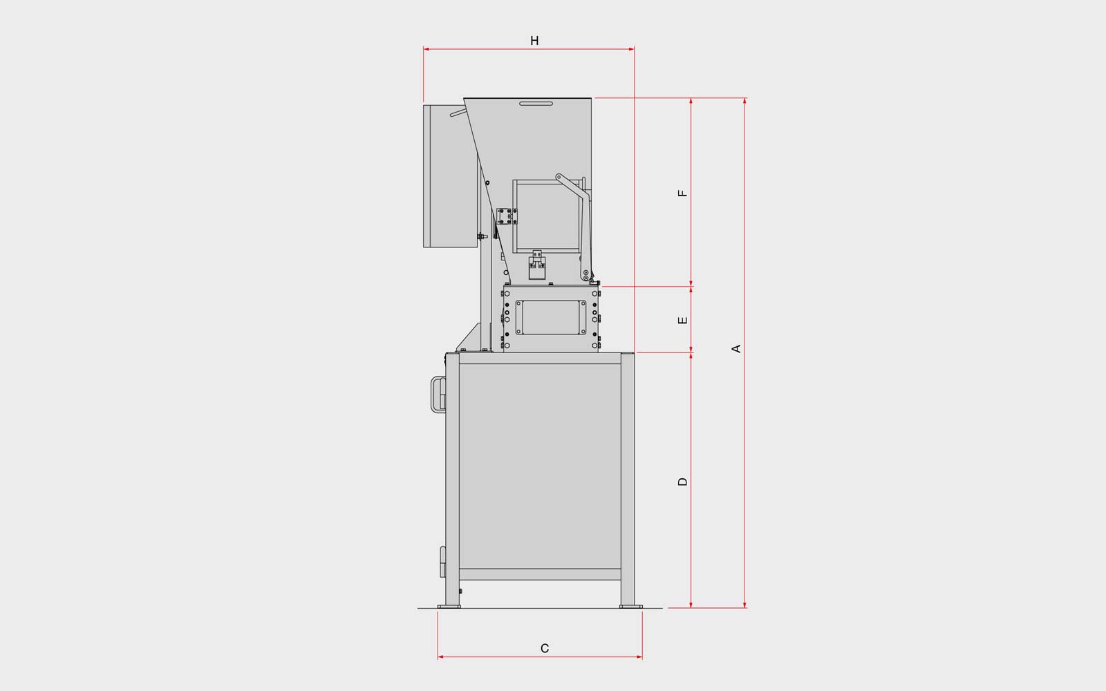 เครื่องบดย่อยเพลาคู่ หรือเครื่องบดสับ 2 เพลา 4hp Satrindtech ด้านข้าง