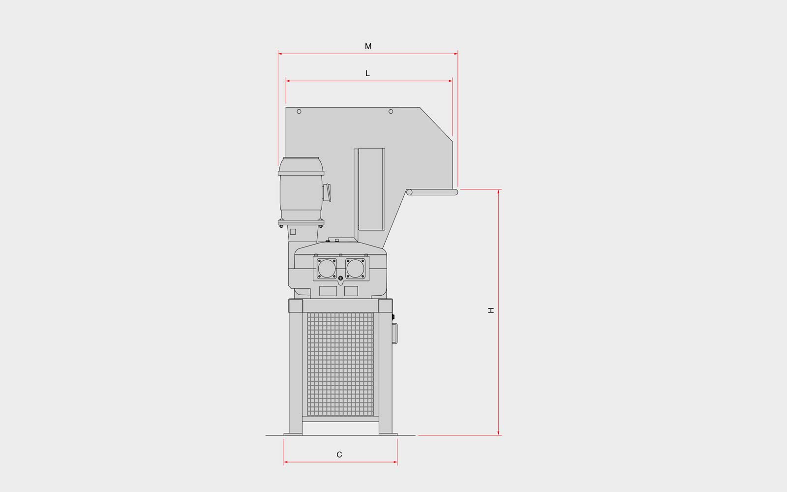 Products_isaratools_2-shaft-shredder-F15HP_03 เครื่องบดย่อยเพลาคู่ หรือเครื่องบดสับ 2 เพลา 15hp Satrindtech ด้านข้าง